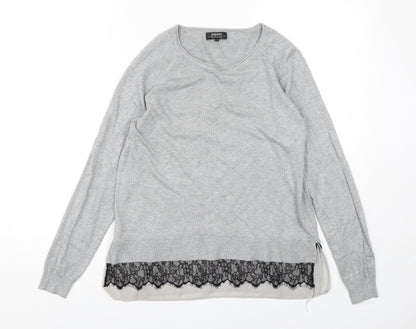 Womens UK Size 12 Papaya Grey Pullover Jumper