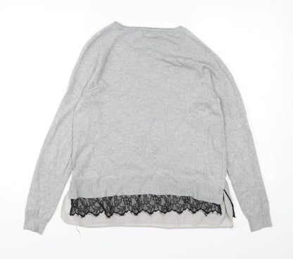 Womens UK Size 12 Papaya Grey Pullover Jumper