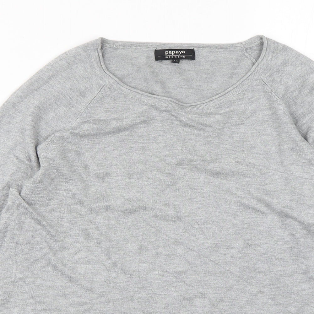 Womens UK Size 12 Papaya Grey Pullover Jumper