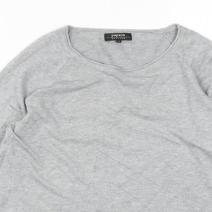Womens UK Size 12 Papaya Grey Pullover Jumper