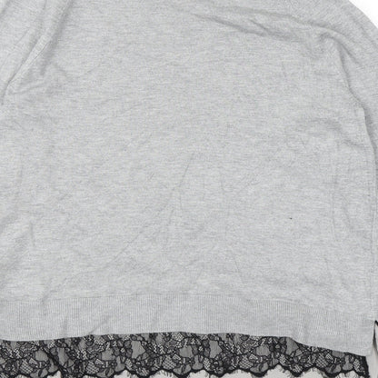 Womens UK Size 12 Papaya Grey Pullover Jumper
