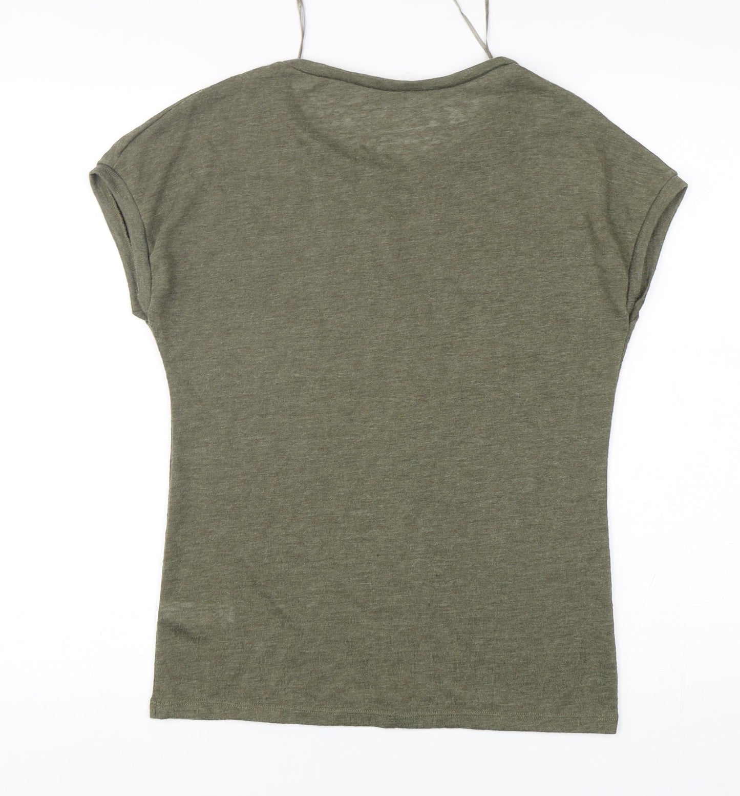 Womens UK Size S Dunnes Stores Green Basic T-Shirt