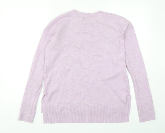 Gap Womens Pink Round Neck  Nylon Pullover Jumper Size S