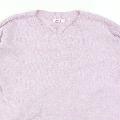 Gap Womens Pink Round Neck  Nylon Pullover Jumper Size S