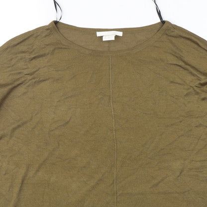 H&M Womens Green Round Neck  Acrylic Pullover Jumper Size XS