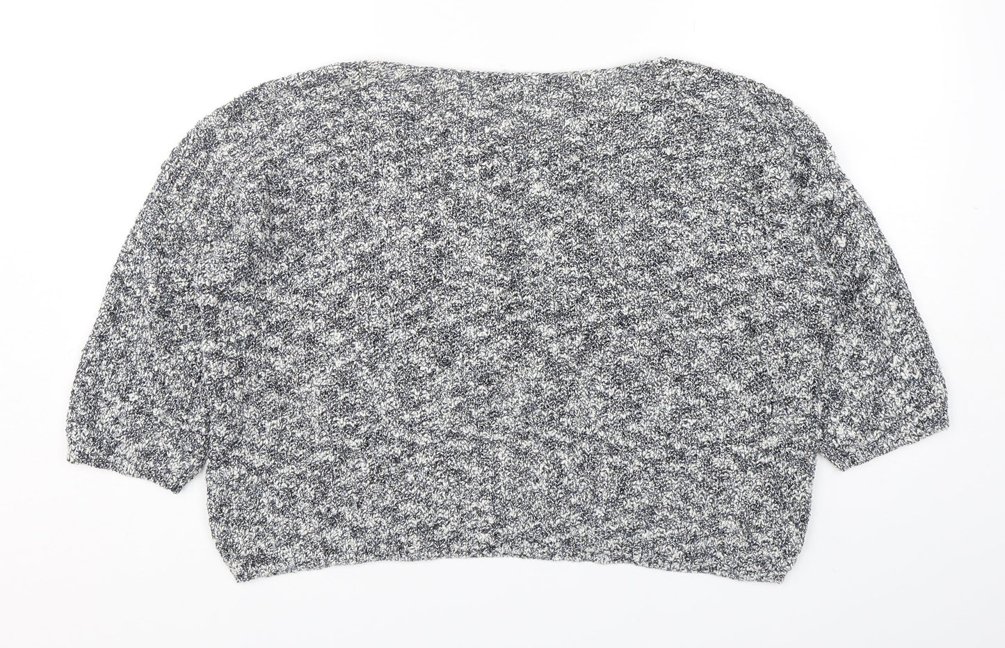 F&F Womens Blue Round Neck  Cotton Pullover Jumper Size 14