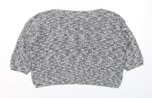 F&F Womens Blue Round Neck  Cotton Pullover Jumper Size 14