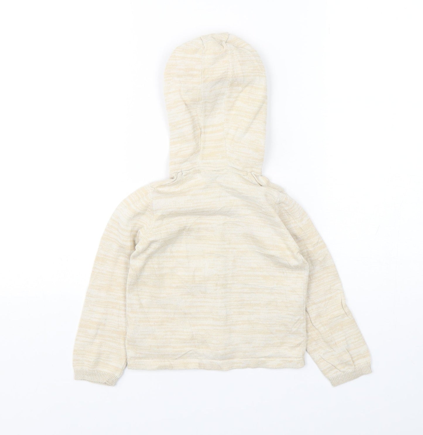 Lulipu Boys Beige  Cotton Cardigan Jumper Size 12-18 Months  Button