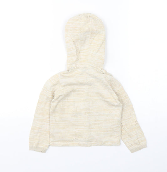 Lulipu Boys Beige  Cotton Cardigan Jumper Size 12-18 Months  Button