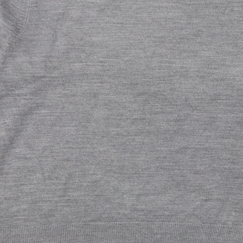 Brand and care label for BHS women’s grey acrylic pullover sweatshirt, size UK 14, pullover