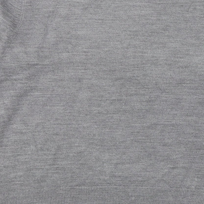 Brand and care label for BHS women’s grey acrylic pullover sweatshirt, size UK 14, pullover