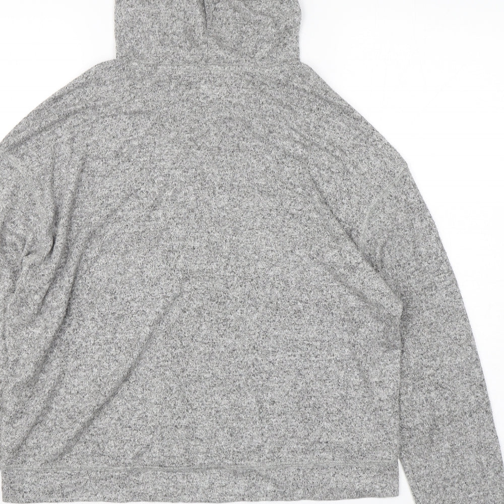 Hollister Womens Grey  Viscose Pullover Hoodie Size M  Pullover