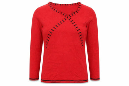 Womens UK Size M Just Elegance Red Pullover Jumper