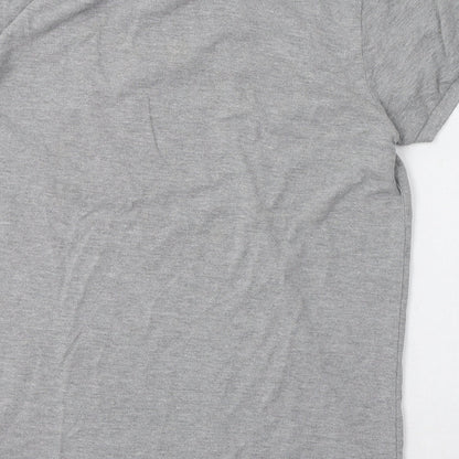 Bellfield Mens Grey  Cotton  Polo Size S Collared Button