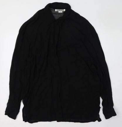 Womens UK Size 12 Monsoon Black Basic Button-Up