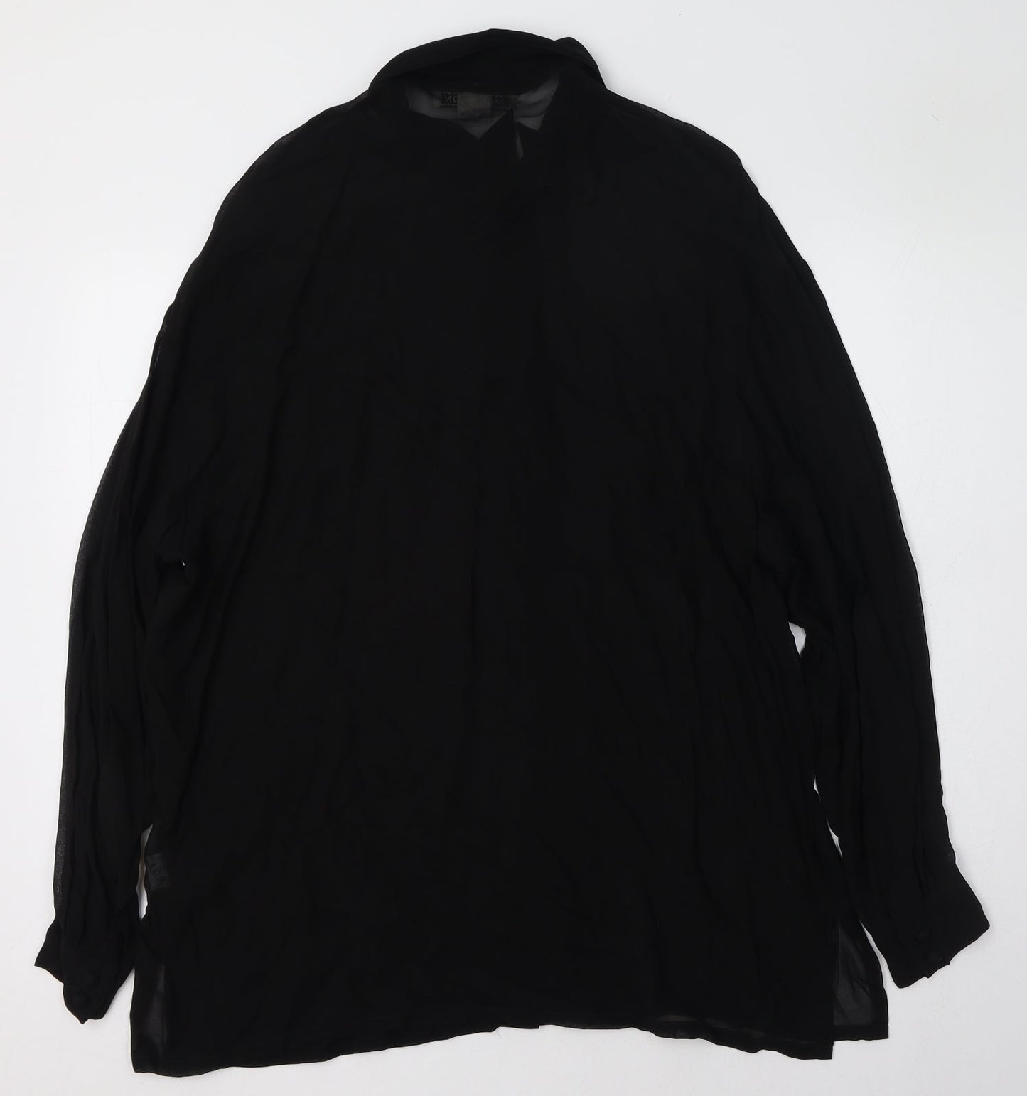 Womens UK Size 12 Monsoon Black Basic Button-Up