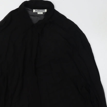 Womens UK Size 12 Monsoon Black Basic Button-Up