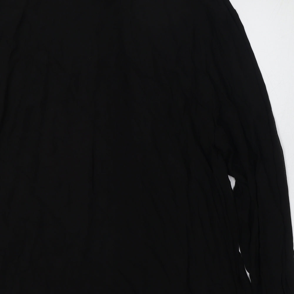 Womens UK Size 12 Monsoon Black Basic Button-Up