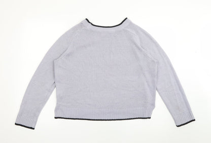 Womens UK Size M H&M Purple Pullover Jumper