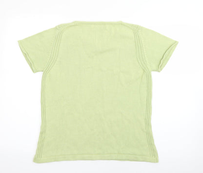 Womens UK Size M EWM Green Pullover Jumper