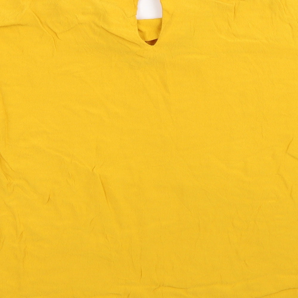 Womens UK Size 8 H&M Yellow Basic Blouse
