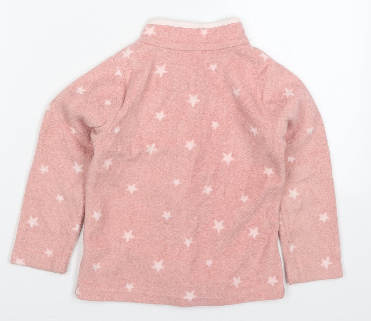 Mothercare Girls Pink   Jacket  Size 4 Years  Zip - Stars