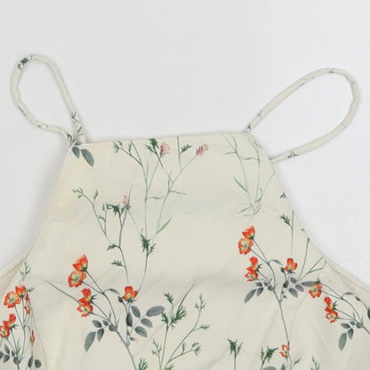 Womens UK Size XS Zara Ivory Cropped Tank
