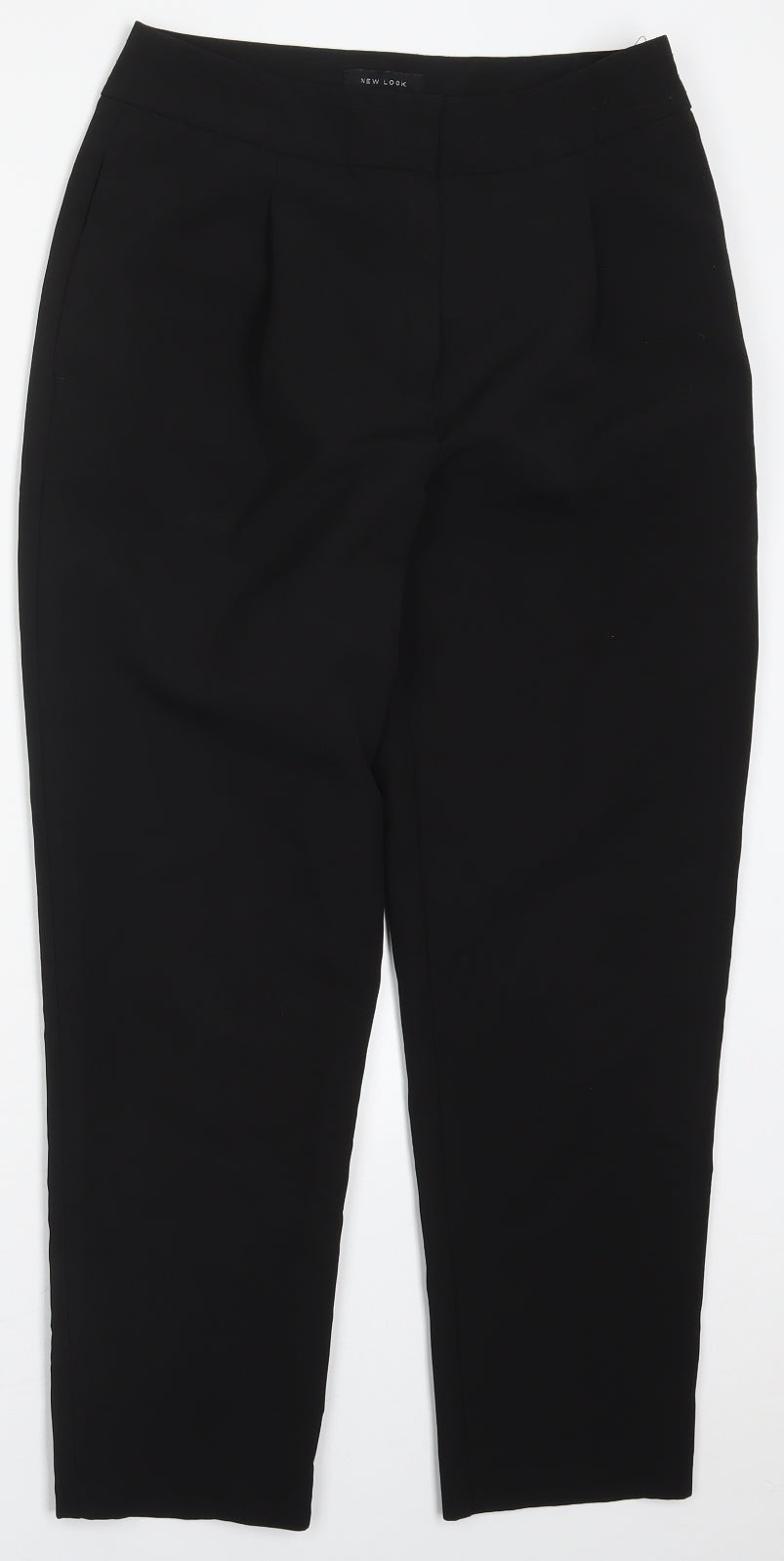 New Look Womens Black  Polyester Trousers  Size 8 L25.5 in Regular Hook & Eye