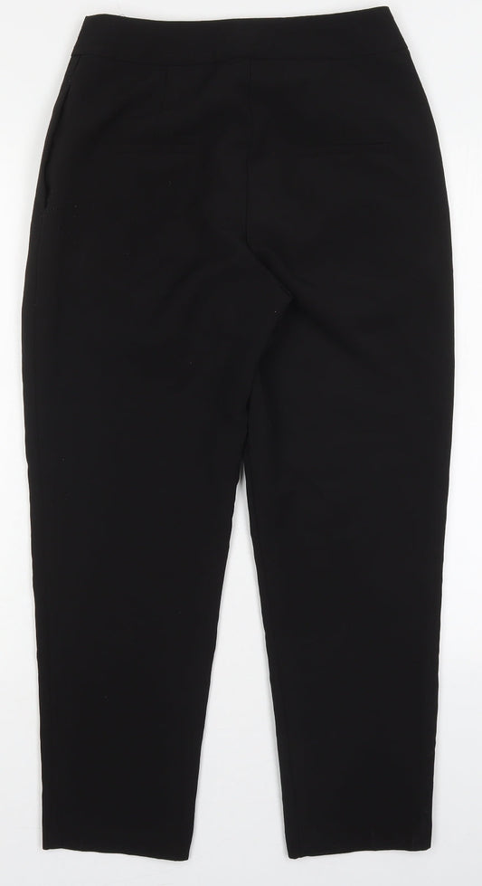 New Look Womens Black  Polyester Trousers  Size 8 L25.5 in Regular Hook & Eye