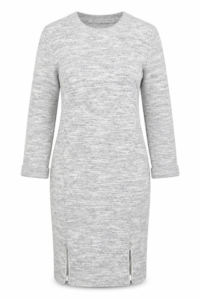 Marks and Spencer Womens Grey  Polyester Pencil Dress  Size 8  Round Neck Pullover