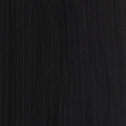 b.young Womens Black Striped Polyester Trousers  Size 14 L32 in Regular Hook & Eye