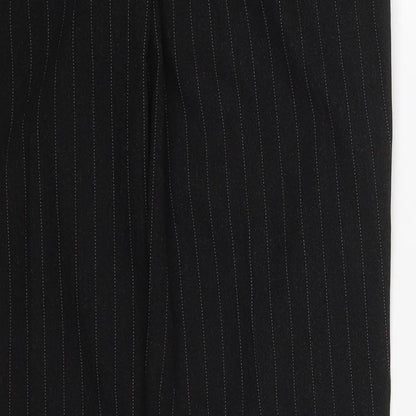 b.young Womens Black Striped Polyester Trousers  Size 14 L32 in Regular Hook & Eye