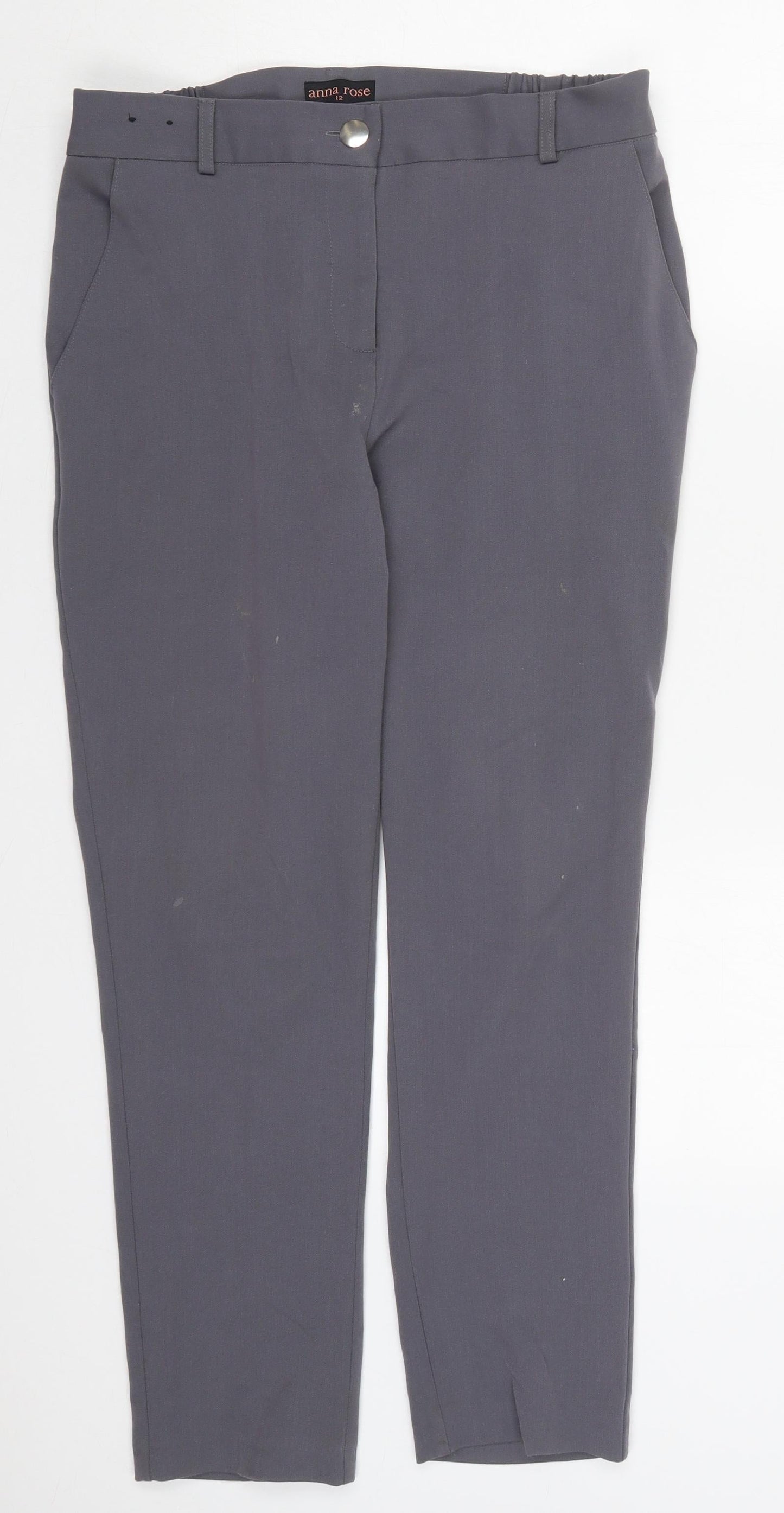 Womens UK Size 12 Anna Rose Regular Fit  Grey Trousers