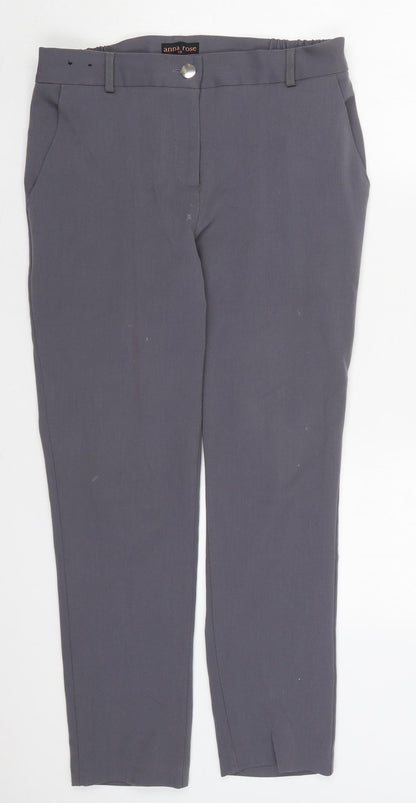 Womens UK Size 12 Anna Rose Regular Fit  Grey Trousers
