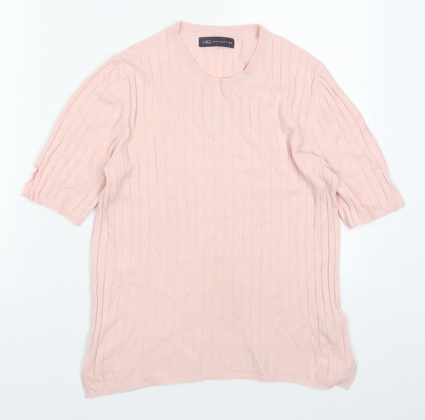 Womens UK Size 14 Marks and Spencer Pink Pullover Jumper