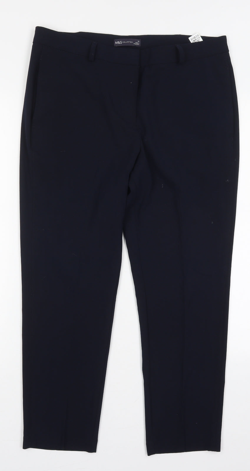 Womens UK Size 14 Marks and Spencer Regular Fit  Blue Trousers