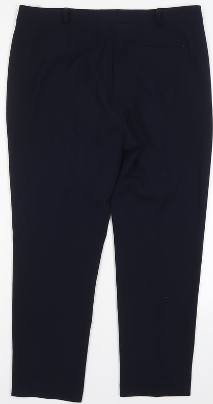 Womens UK Size 14 Marks and Spencer Regular Fit  Blue Trousers