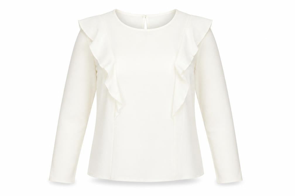 Womens UK Size 10 New Look Ivory Basic Blouse