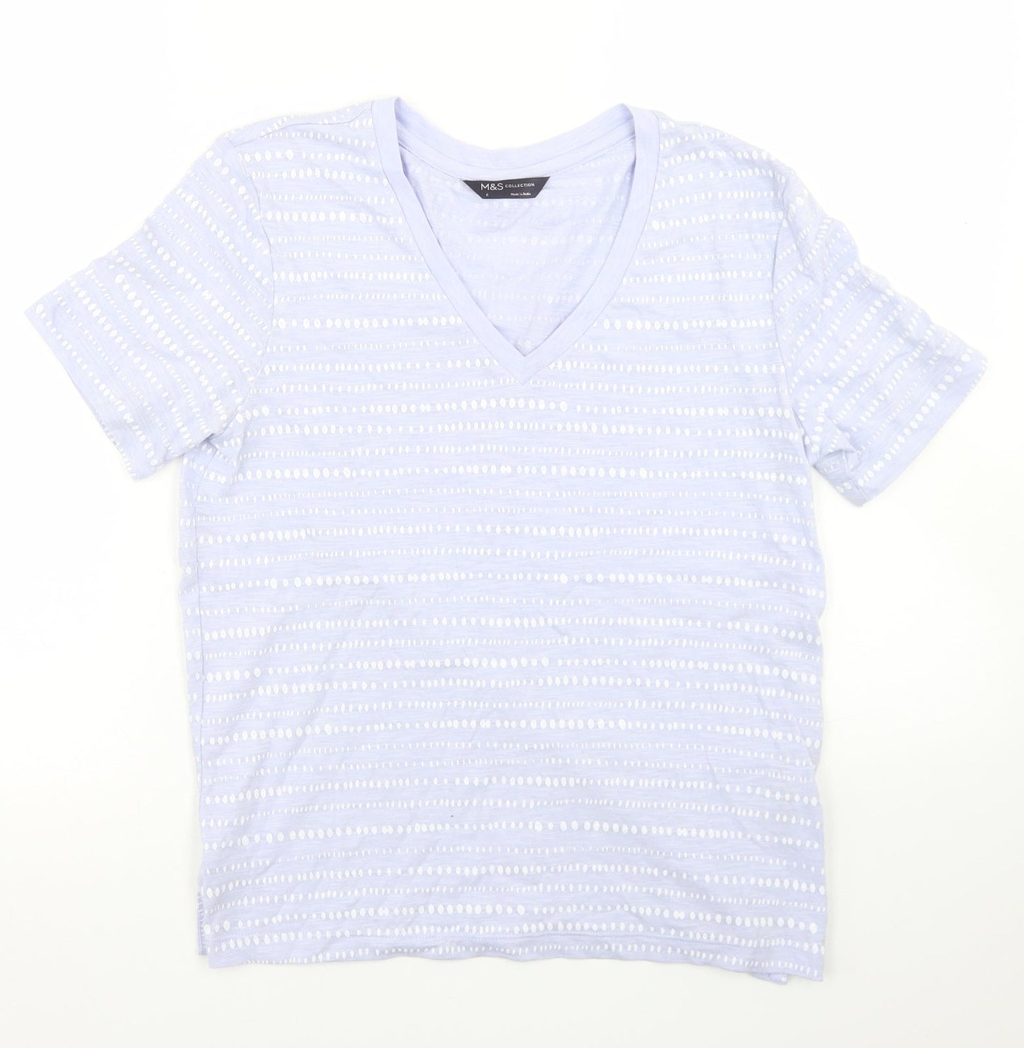 Womens UK Size 6 Marks and Spencer Purple Basic T-Shirt