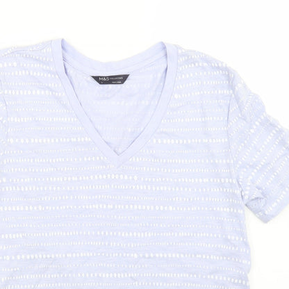 Womens UK Size 6 Marks and Spencer Purple Basic T-Shirt