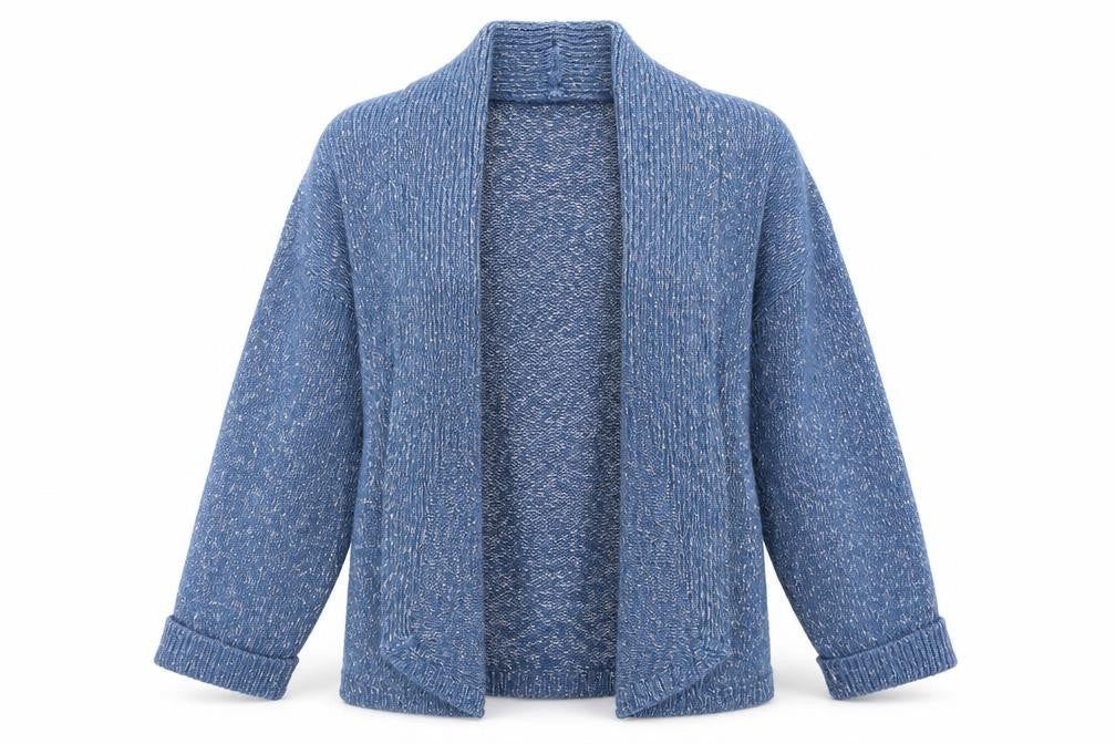 Womens UK Size 14 M&Co Blue Cardigan Jumper