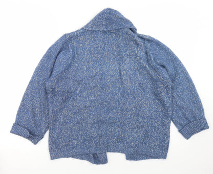Womens UK Size 14 M&Co Blue Cardigan Jumper