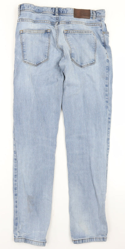 TU Mens Blue  Cotton Skinny Jeans Size 30 in L32 in Slim Button