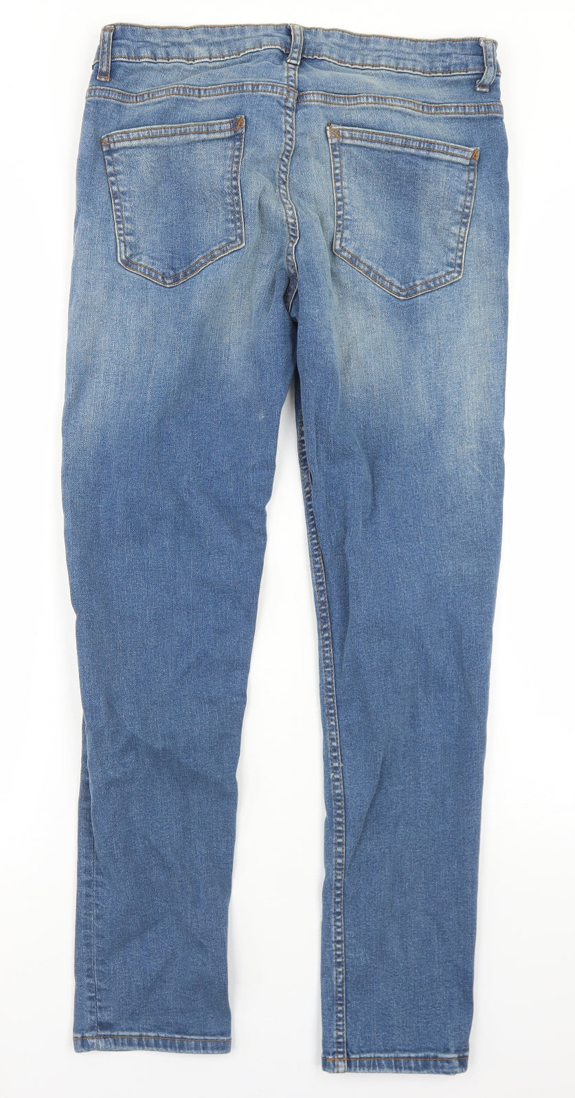 Denim Co Mens Blue  Cotton Skinny Jeans Size 30 in L28 in Regular Button
