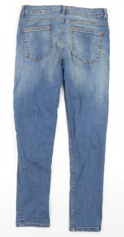 Denim Co Mens Blue  Cotton Skinny Jeans Size 30 in L28 in Regular Button