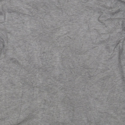 Love Knitwear Womens Grey Square Neck Geometric Viscose Pullover Jumper Size 12