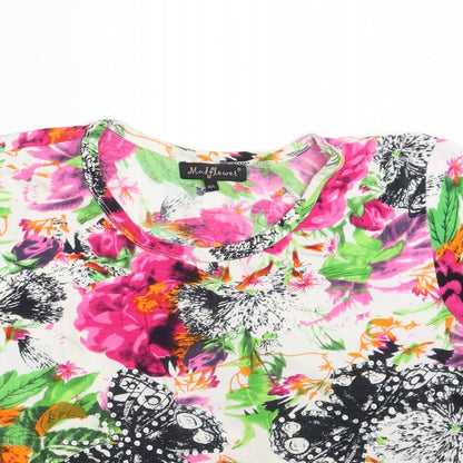 Womens UK Size M Mudflower Multicoloured Basic T-Shirt