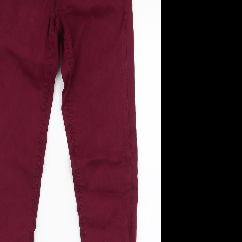 Zara Womens Purple  Polyester Skinny Jeans Size 8 L30 in Regular Zip