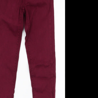 Zara Womens Purple  Polyester Skinny Jeans Size 8 L30 in Regular Zip