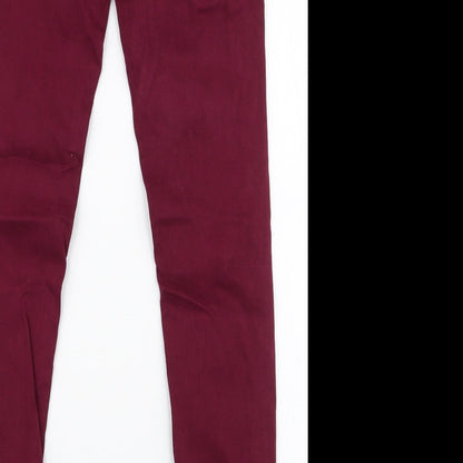 Zara Womens Purple  Polyester Skinny Jeans Size 8 L30 in Regular Zip